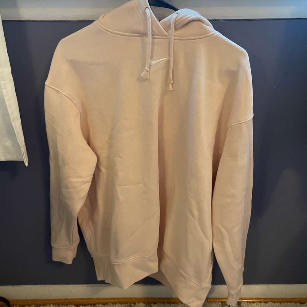 NIKE womens hoodie pink size medium